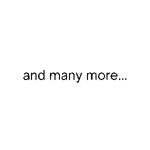 Black text reading "and many more..." centered on a plain white background—perfect for a digital marketing agency showcasing its wide range of services.